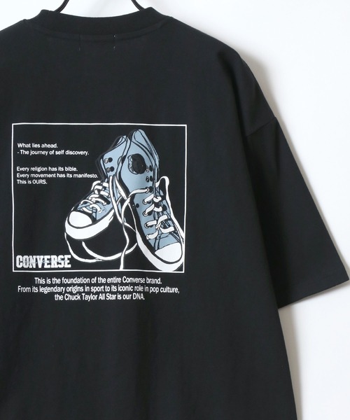tシャツ CONVERSE/コンバース オーバーサイズ オールスター スニーカー バックプリント ロゴ ワンポイント刺繍 半袖Tシャツ/レディース メ | CONVERSE | 13