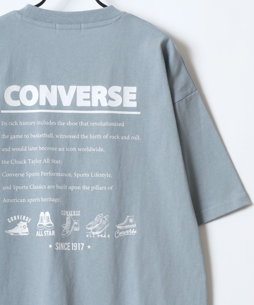 tシャツ CONVERSE/コンバース オーバーサイズ オールスター スニーカー バックプリント ロゴ ワンポイント刺繍 半袖Tシャツ/レディース メ | CONVERSE | 21
