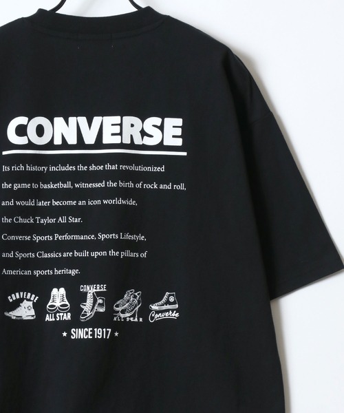 tシャツ CONVERSE/コンバース オーバーサイズ オールスター スニーカー バックプリント ロゴ ワンポイント刺繍 半袖Tシャツ/レディース メ | CONVERSE | 19
