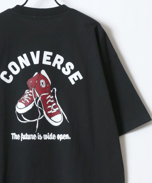 tシャツ CONVERSE/コンバース オーバーサイズ オールスター スニーカー バックプリント ロゴ ワンポイント刺繍 半袖Tシャツ/レディース メ | CONVERSE | 25