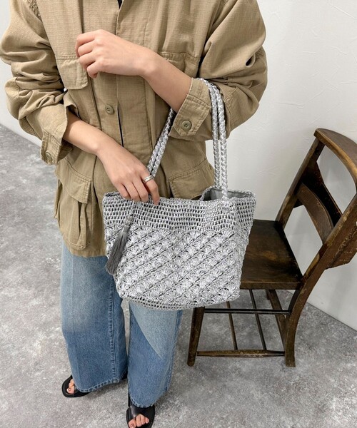 新品◆M’S GRACYパールかごバッグ★エムズグレィシーカゴバッグ リボン付きかごバッグ | msgracy