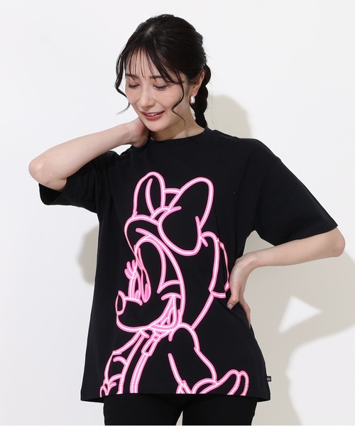 Disney（ディズニー） tシャツ 「綿100％」 親子お揃い ネオン