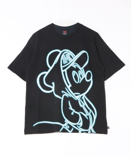 Disney（ディズニー） tシャツ 「綿100％」 親子お揃い ネオン