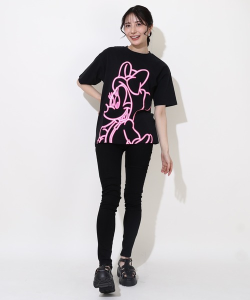 Disney（ディズニー） tシャツ 「綿100％」 親子お揃い ネオン