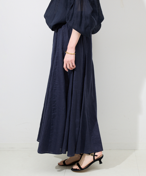 SLOBE IENA スカート リネンフレアボリュームスカート