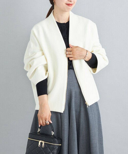 SHIPS（シップス） ジップアップブルゾン ONE SIZE ホワイト