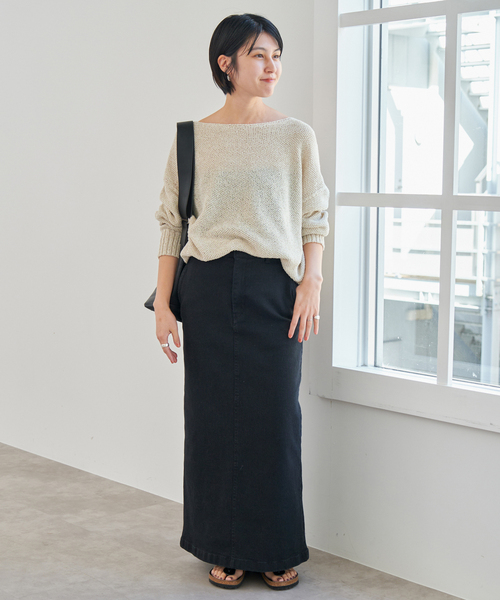 Spick＆Span ニット セーター 「追加」ペーパーヤーン2WAYルーズ