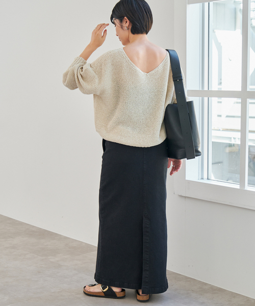 Spick＆Span ニット セーター 「追加」ペーパーヤーン2WAYルーズ
