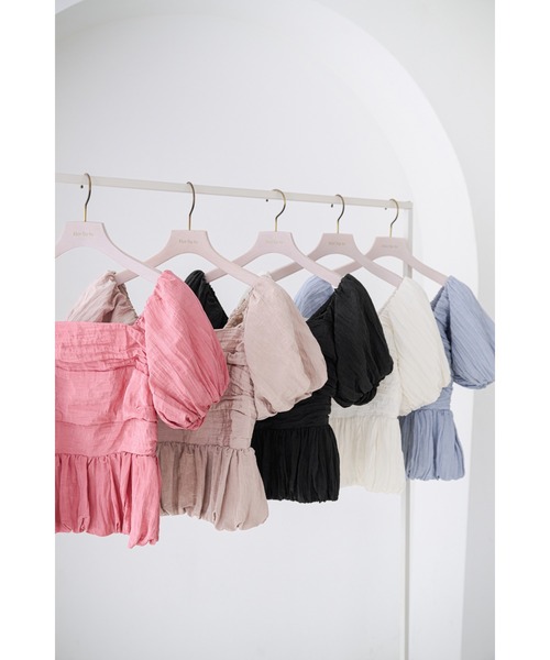 2way twisted blouse her lip to ホワイト Her lip to ブラウス シャツ Bloom Two-Way Top レディース
