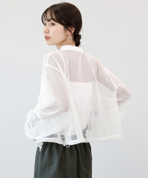 Aletta vita ブルゾン アウター 両ポケメッシュブルゾン レディース