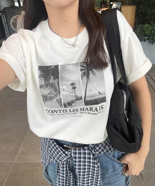 Discoat tシャツ 「ユニセックス」サマーフォトグラフィックT