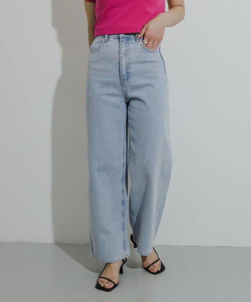 [SENSE OF PLACE by URBAN RESEARCH] обработка Denim брюки MEDIUM голубой женский 