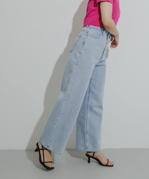 [SENSE OF PLACE by URBAN RESEARCH] обработка Denim брюки MEDIUM голубой женский 