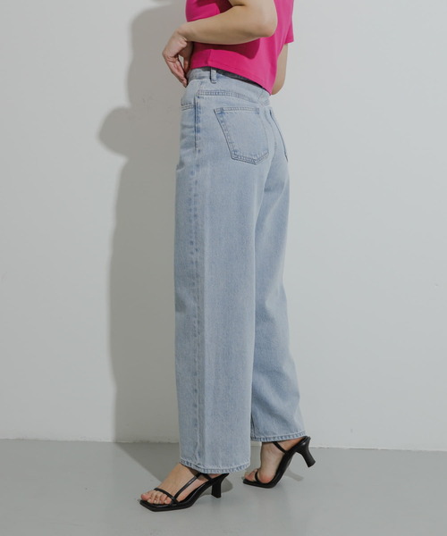 [SENSE OF PLACE by URBAN RESEARCH] обработка Denim брюки MEDIUM голубой женский 