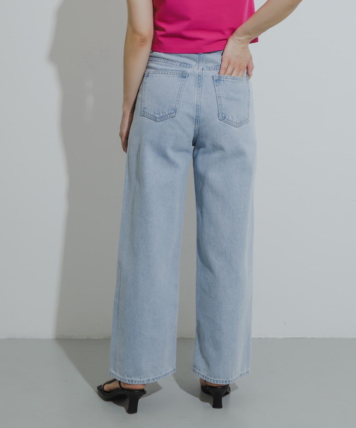 [SENSE OF PLACE by URBAN RESEARCH] обработка Denim брюки MEDIUM голубой женский 