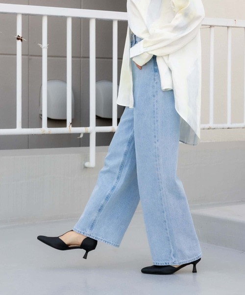 [SENSE OF PLACE by URBAN RESEARCH] обработка Denim брюки MEDIUM голубой женский 