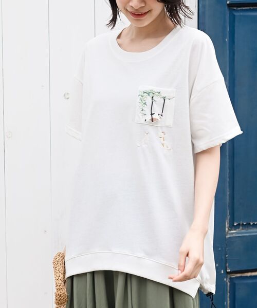 tシャツ 「追加」手洗い可 / 裾ドロストロンTEE レディース 裾ドロストデザインTシャツ』