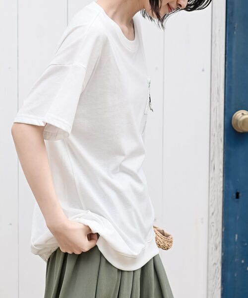tシャツ 手洗い可 / 裾ドロストロンTEE レディース TOKYO BASIC tシャツ レディース 半袖 ゆったり 接触冷感 強撚糸
