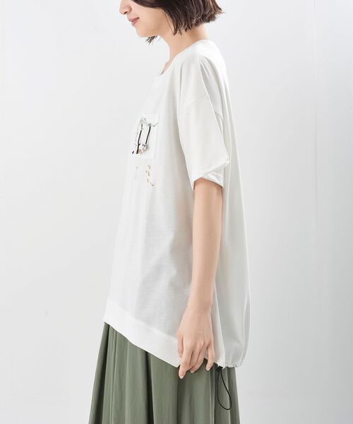 r・p・s tシャツ ブランコキャット裾ドロストTシャツ