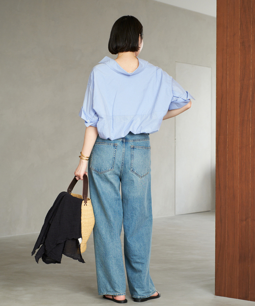 plage ブラウス シャツ R'IAM バルーンハーフスリーブシャツ