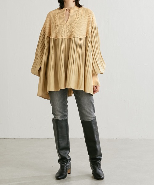 「COLLAGE GALLARDAGALANTE」 長袖ブラウス FREE ブラウン レディース COLLAGE GALLARDAGALANTE 「COLLAGE GALLARDAGALANTE」 長袖