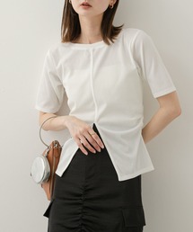 tシャツ 2WAYウエストギャザーリブトップ レディース｜ZOZOTOWN Yahoo!店