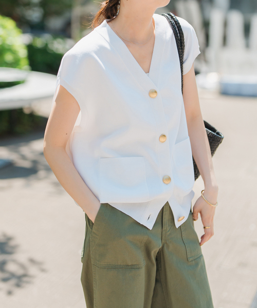Spick＆Span ベスト ジレ 「WEB限定」ウォッシャブルVネック