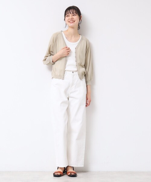 Dessin（デッサン） カーディガン 「洗える」シアーVネック  