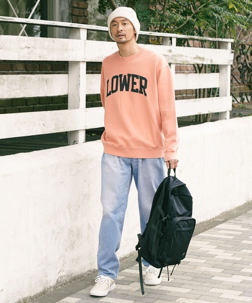 「BAYFLOW」 スウェットカットソー MEDIUM ネイビー メンズ