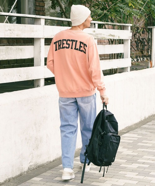 「BAYFLOW」 スウェットカットソー MEDIUM ネイビー メンズ