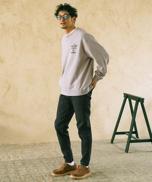 「BAYFLOW」 スウェットカットソー MEDIUM ネイビー メンズ