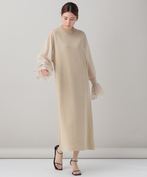 「Curensology」 長袖ワンピース 36 ブラック レディース_画像3