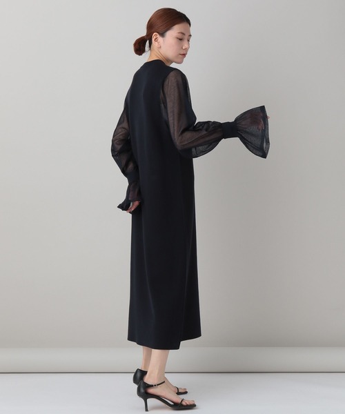 「Curensology」 長袖ワンピース 36 ブラック レディース_画像4