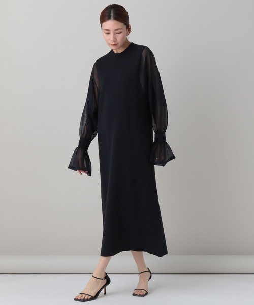 「Curensology」 長袖ワンピース 36 ブラック レディース_画像5