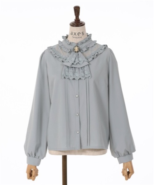 axes femme 「axes femme」 長袖ブラウス LARGE キナリ