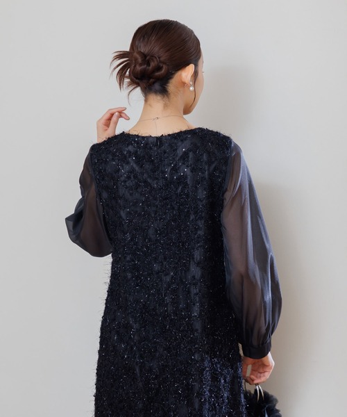 美品❣️ kaene スパンコールドレス kaene ドレス 「kaene」スパンコールヤーンドレス/結婚式/パーティー