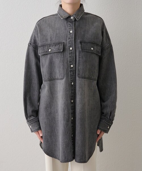 美品Whim Gazetteオーバーサイズデニムシャツ Whim Gazette(ウィム ガゼット)のデニムオーバーシャツ通販 | 集英社
