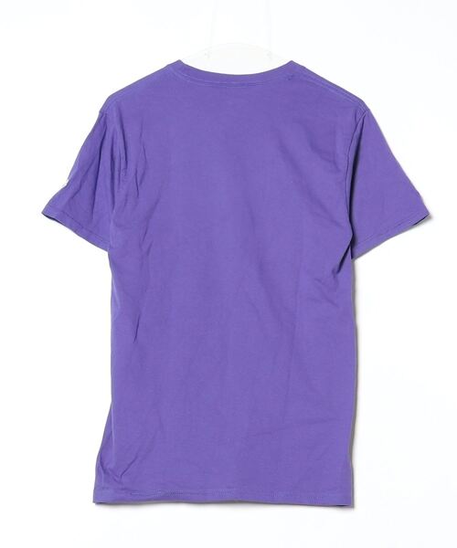 「Champion」 半袖Tシャツ S パープル メンズ