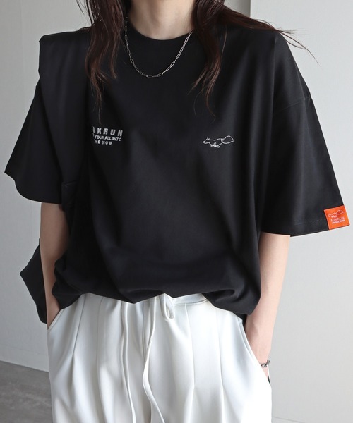 「COURO」 「FOXRUN」半袖Tシャツ M ネイビー レディース