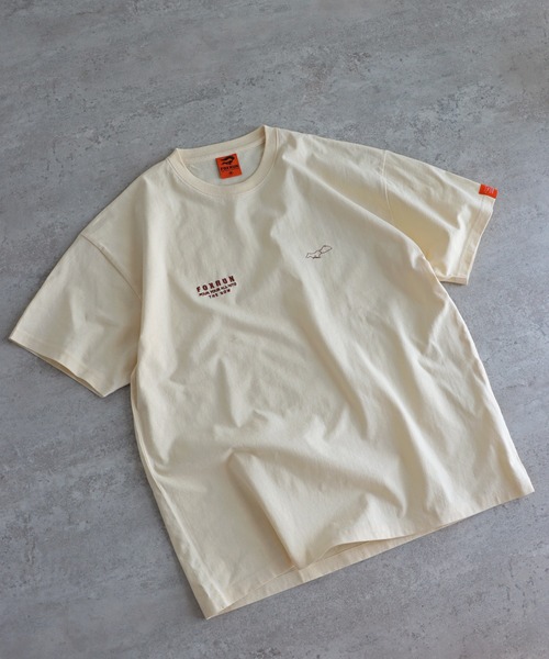 「COURO」 「FOXRUN」半袖Tシャツ M ネイビー レディース