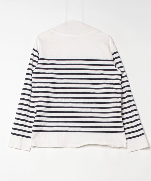 「URBAN RESEARCH」 ボーダー柄長袖Tシャツ M ホワイト メンズ_画像2