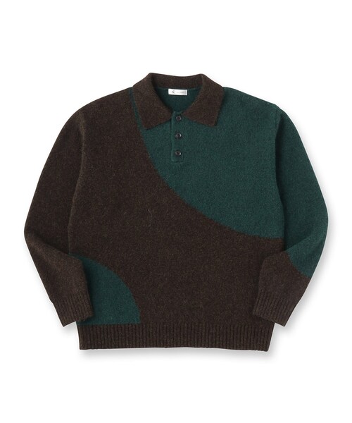 tk.TAKEO KIKUCHI（ティーケータケオキクチ） セーター ニット カーブ