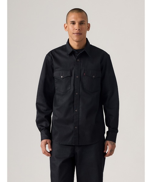 Levi's ルーズフィット ブラックデニムシャツ 24時間内に発送可 JACKSON WORKER」デニムシャツ(L ブラック): トップス｜Right-on公式