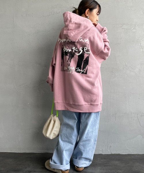 【美品】 マンハッタンポーテージ別注 バックフォトプリントパーカー MANHATTAN PORTAGE/マンハッタンポーテージ] 別注 バックフォト
