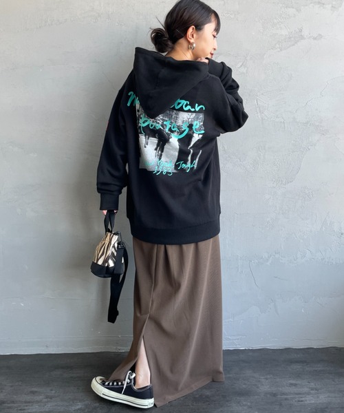 【美品】 マンハッタンポーテージ別注 バックフォトプリントパーカー MANHATTAN PORTAGE/マンハッタンポーテージ] 別注 バックフォト