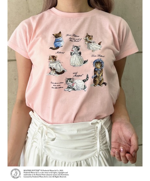 MORE self LOVE tシャツ 「Peter Rabbit（TM)」MITTENS TOM KITTEN AND