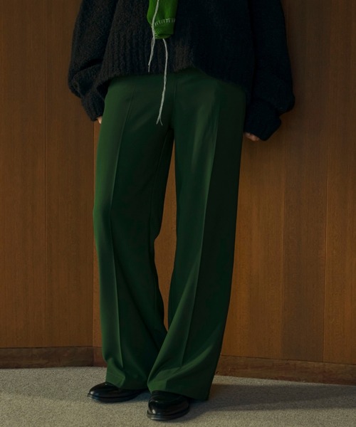 soerte スラックス Wide straight slacks/ワイドストレートスラックスパンツ