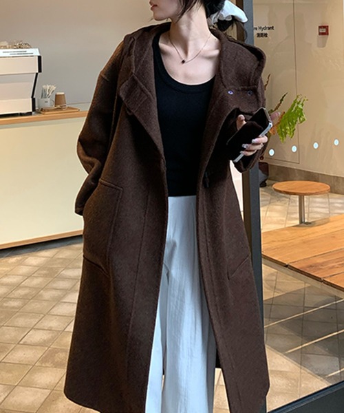 aimoha（アイモハ） コート アウター トグルボタンナチュラルウール