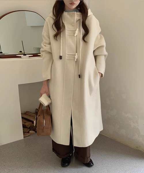 aimoha（アイモハ） コート アウター トグルボタンナチュラルウール