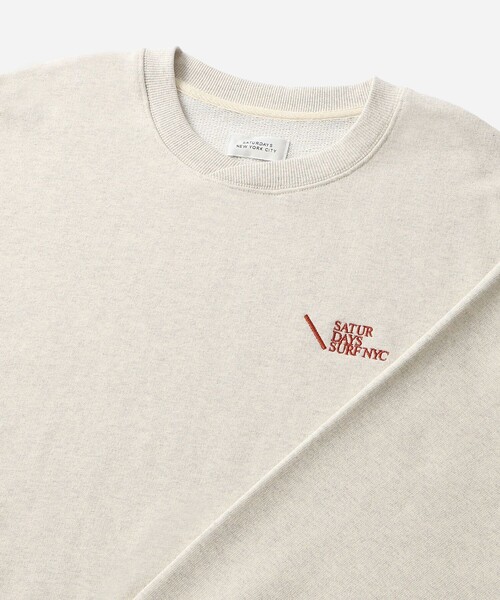 SATURDAYS NEW YORK CITY ハーフジップスウェット Saturdays NYC(サタデーズ ニューヨークシティ) / Mott Relaxed